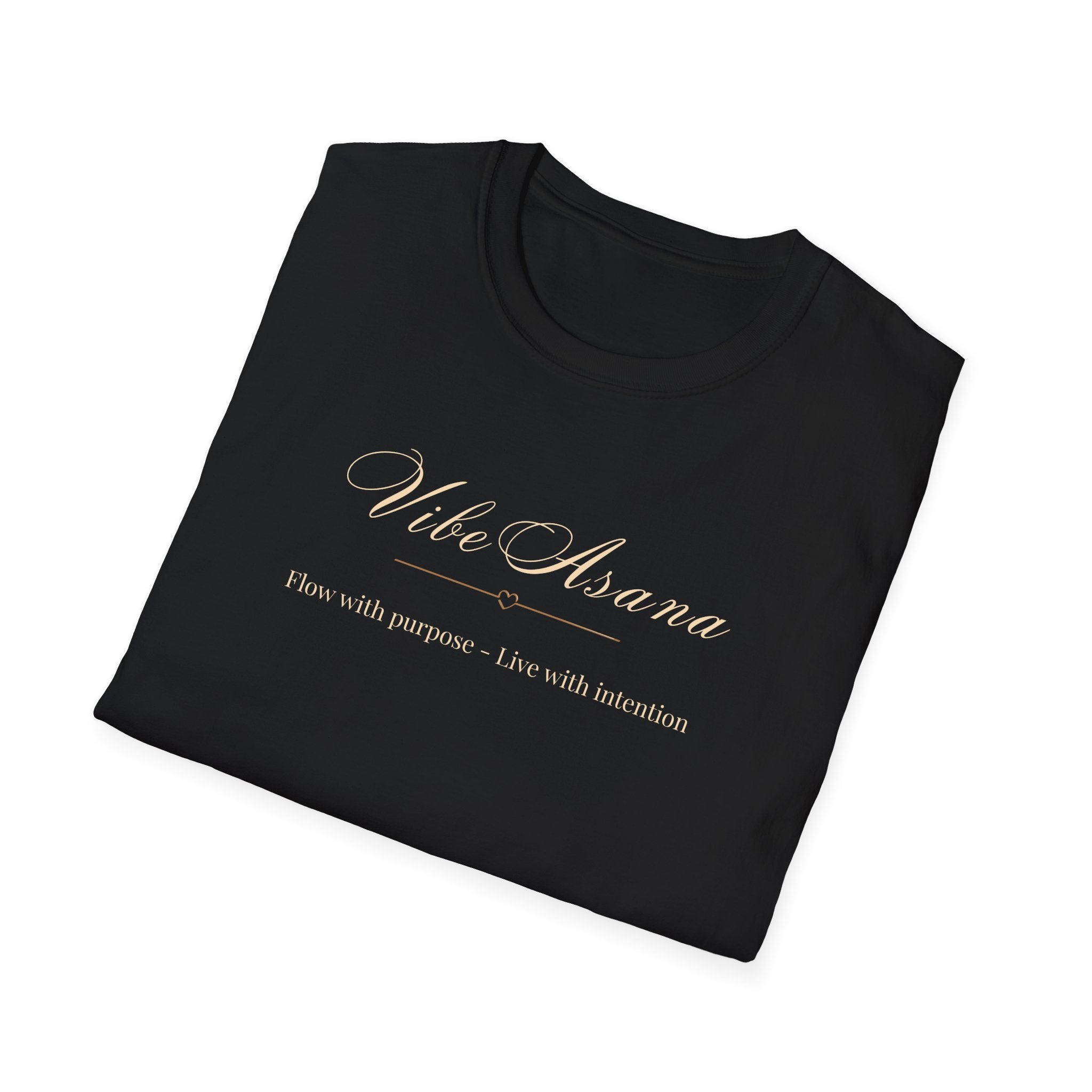 Vibe Asana T-Shirt for Women | Flow With Purpose Live With Intention Tee | Yoga Lifestyle Shirt | Mindful Graphic Tee | Wellness Apparel
