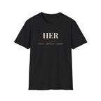 HER Healed Empowered Rebirthed Shirt | Women Empowerment Tee | Signature Black Edition Statement Top