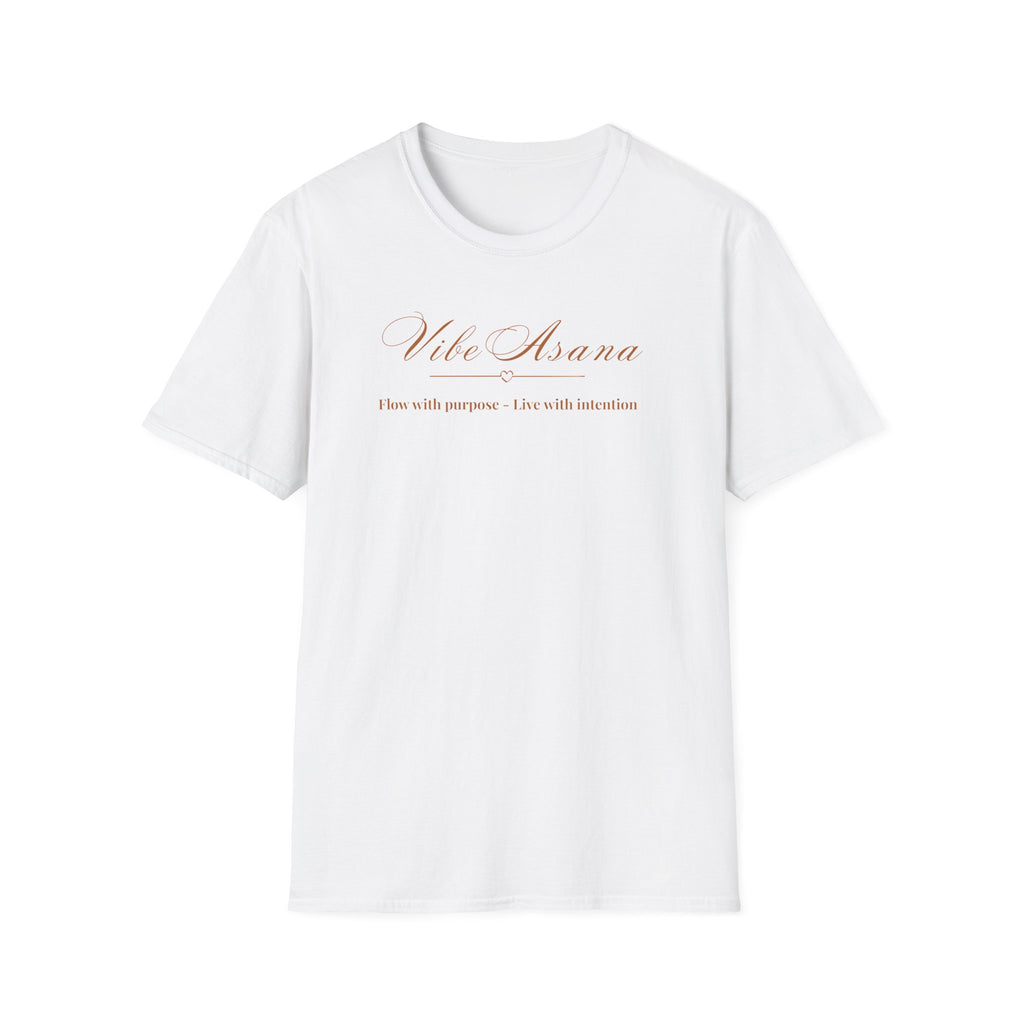 Vibe Asana T-Shirt for Women | Flow With Purpose Live With Intention Tee | Yoga Lifestyle Shirt | Mindful Graphic Tee | Wellness Apparel