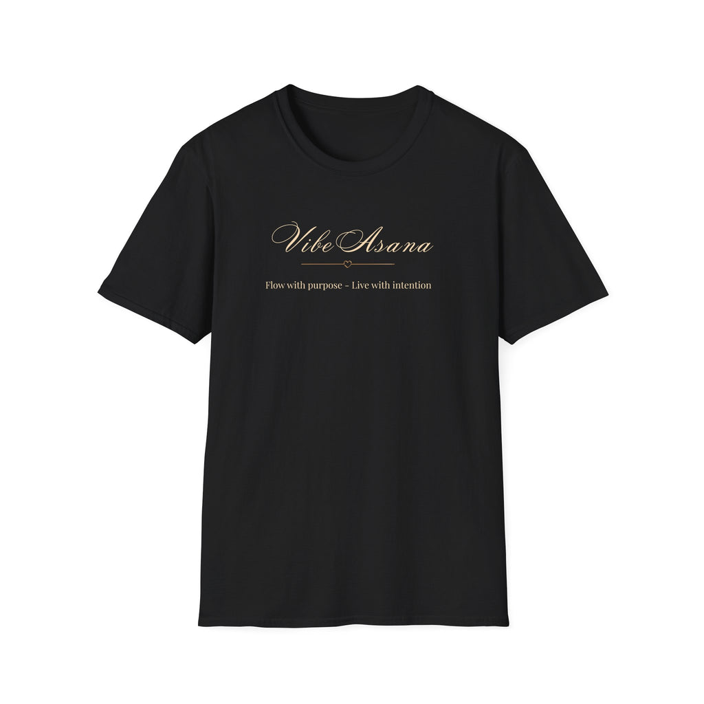 Vibe Asana T-Shirt for Women | Flow With Purpose Live With Intention Tee | Yoga Lifestyle Shirt | Mindful Graphic Tee | Wellness Apparel