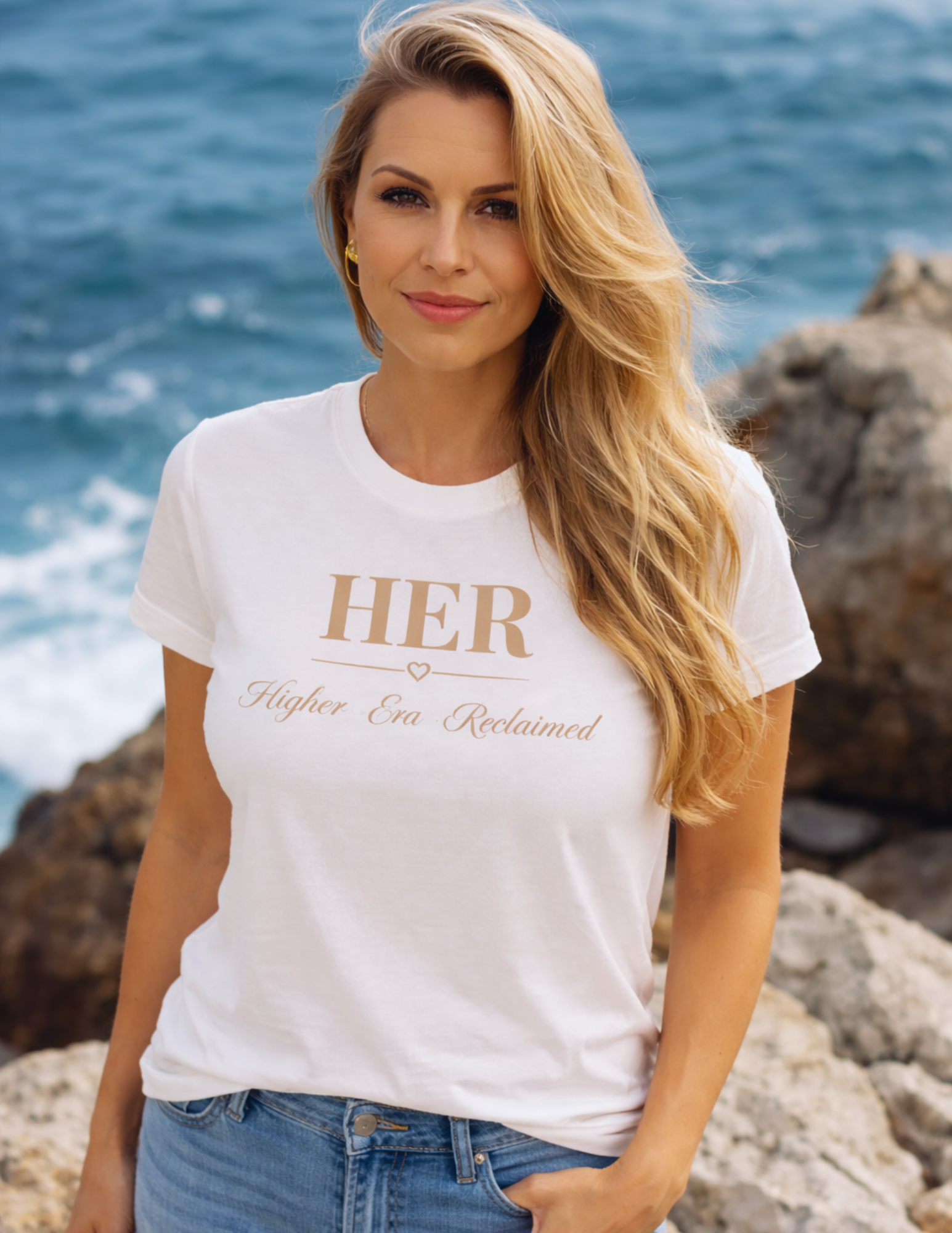 HER T-Shirt for Women | Higher Era Reclaimed Graphic Tee | Women’s Empowerment Shirt | Confidence Tee | This Life Is Hers Apparel