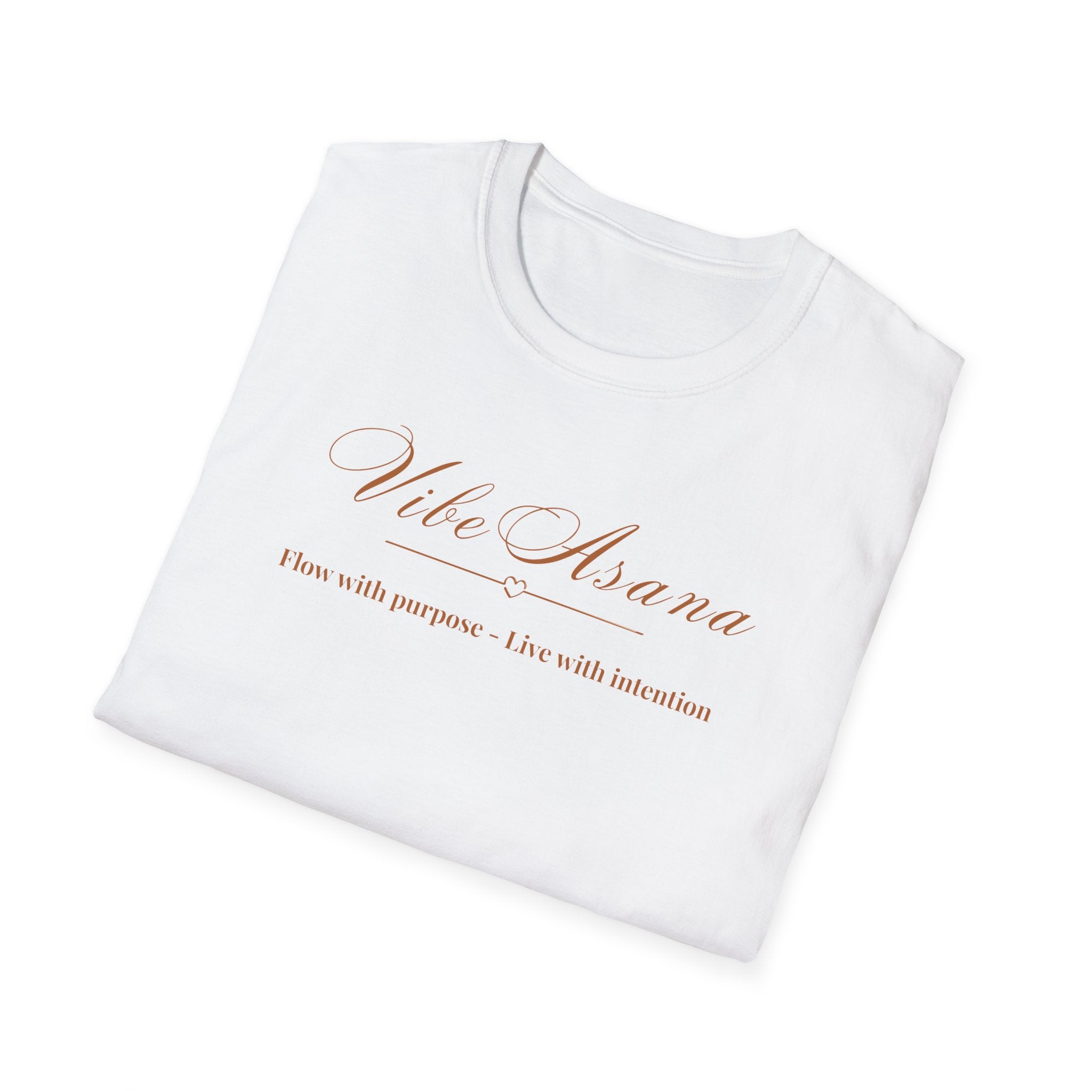Vibe Asana T-Shirt for Women | Flow With Purpose Live With Intention Tee | Yoga Lifestyle Shirt | Mindful Graphic Tee | Wellness Apparel
