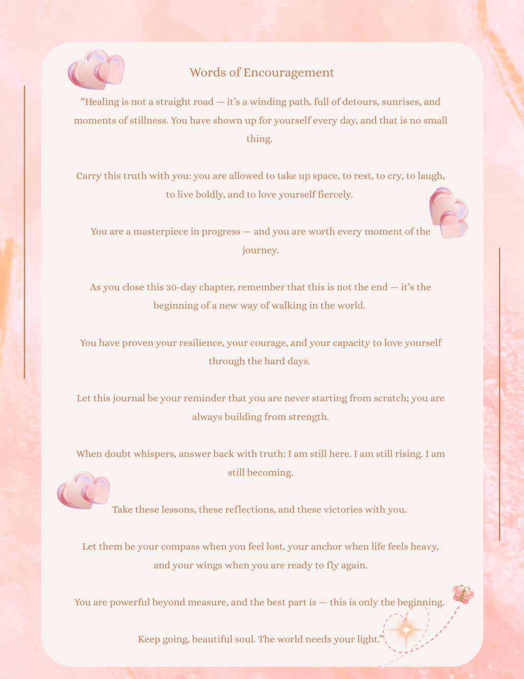 She Heals - 30 Day Guided Healing Journal  "Print + Digital Bundle"