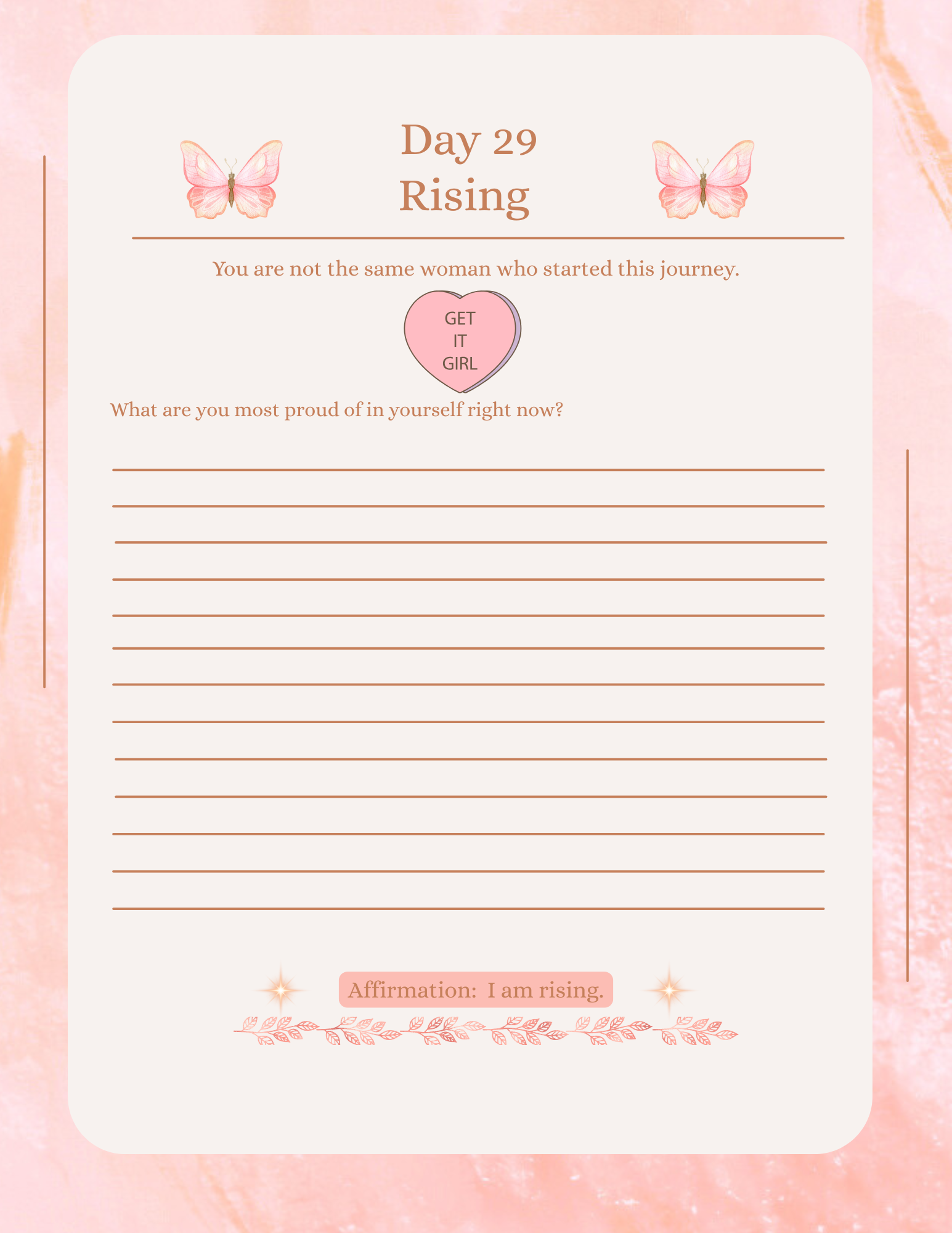 She Heals - 30 Day Guided Healing Journal  "Print + Digital Bundle"