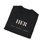 HER Healed Empowered Rebirthed Shirt | Women Empowerment Tee | Signature Black Edition Statement Top