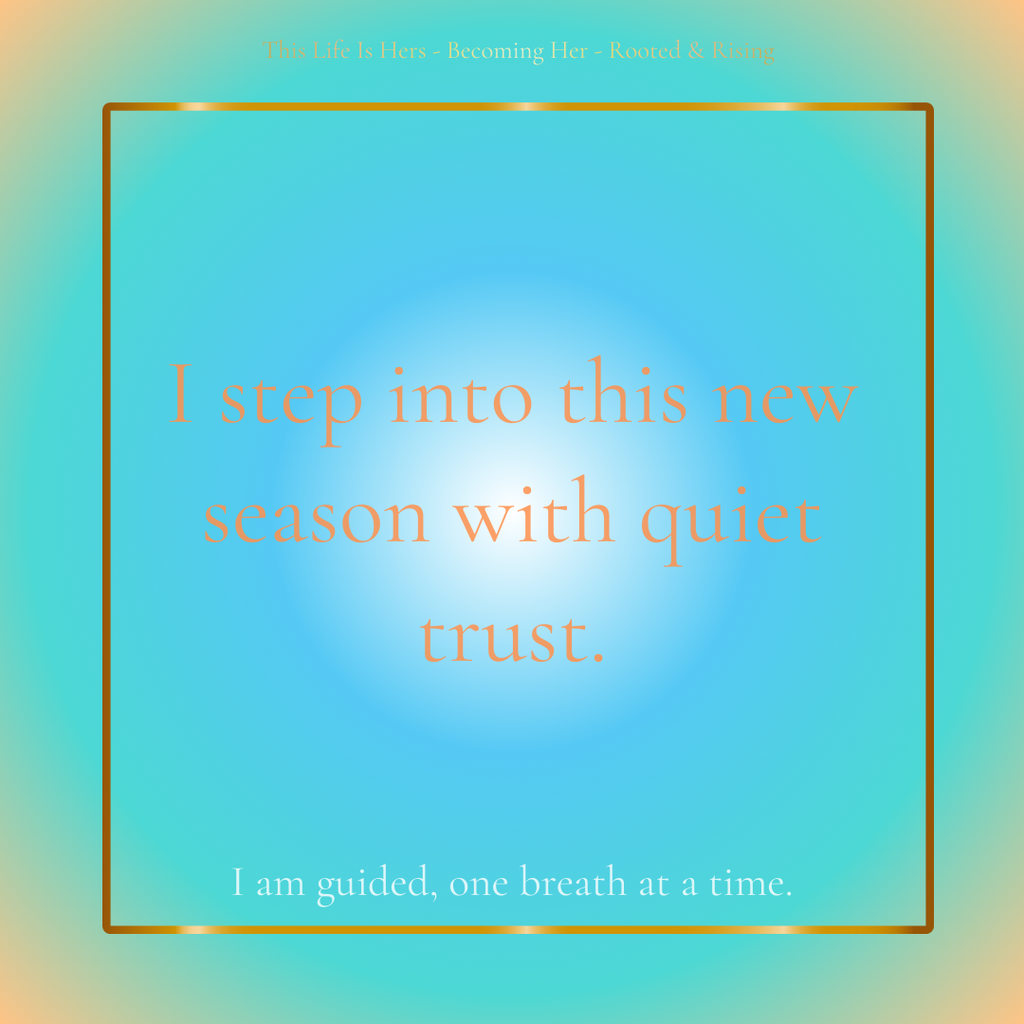 "Becoming Her Gentle Beginning Affirmation Cards deck with 10 uplifting daily affirmations for meditation and self-care"