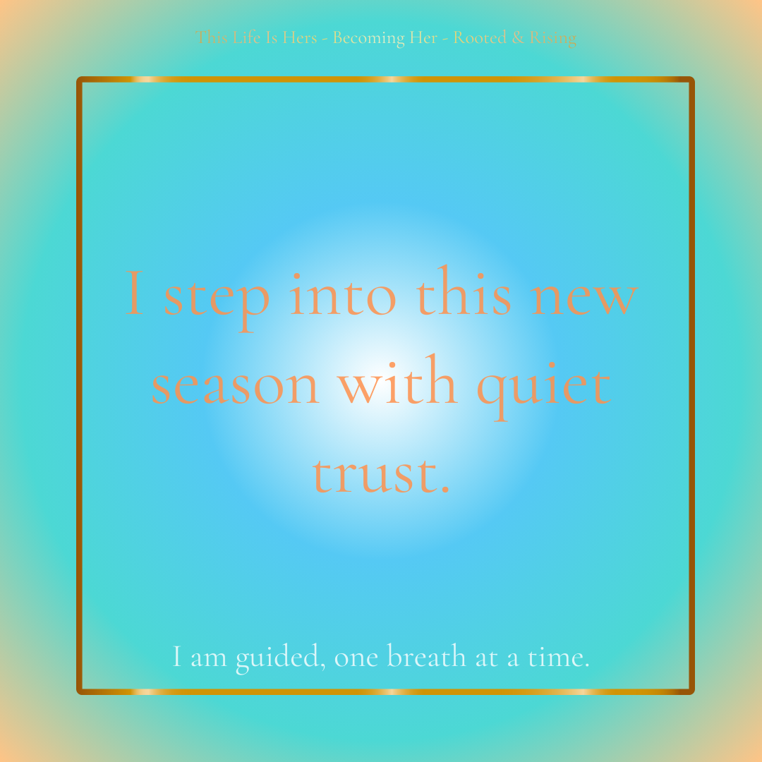 "Becoming Her Gentle Beginning Affirmation Cards deck with 10 uplifting daily affirmations for meditation and self-care"