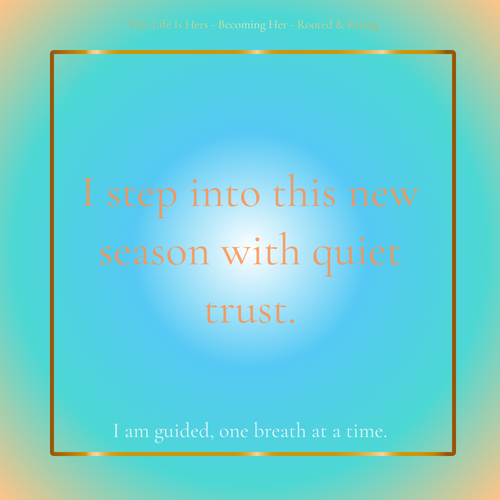 "Becoming Her Gentle Beginning Affirmation Cards deck with 10 uplifting daily affirmations for meditation and self-care"